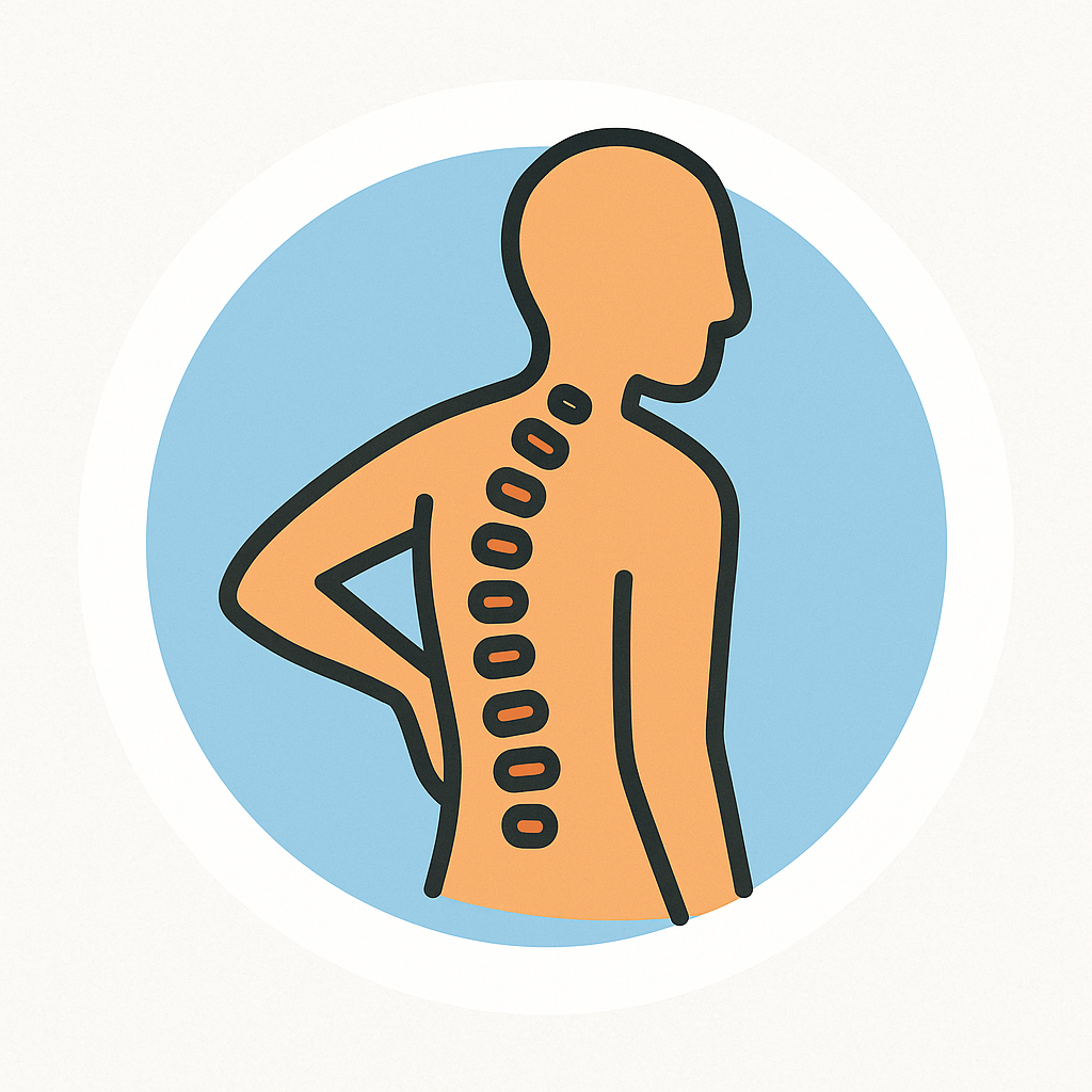 Icon Mann mir Rückenproblemen