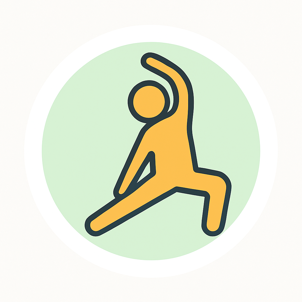 Icon dehnender Mensch