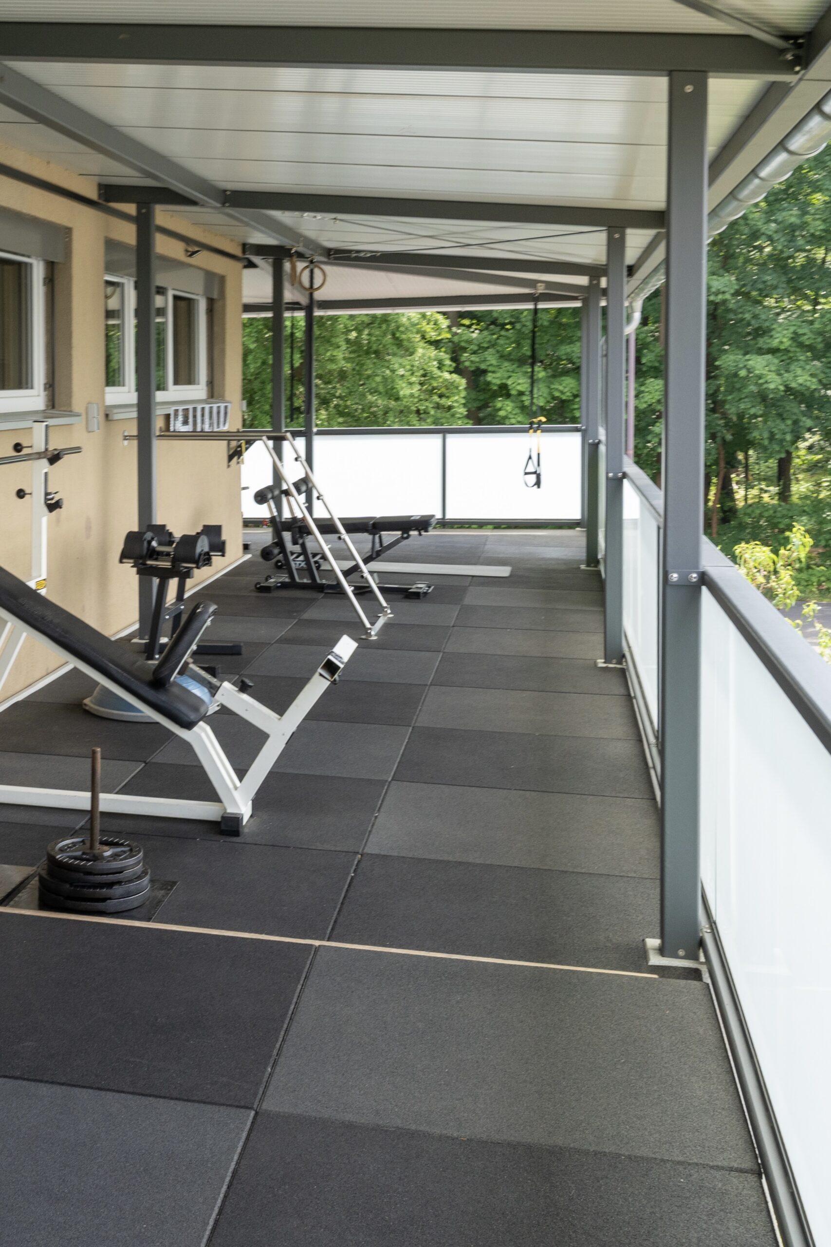 Trainingsbalkon Freihantelbereich