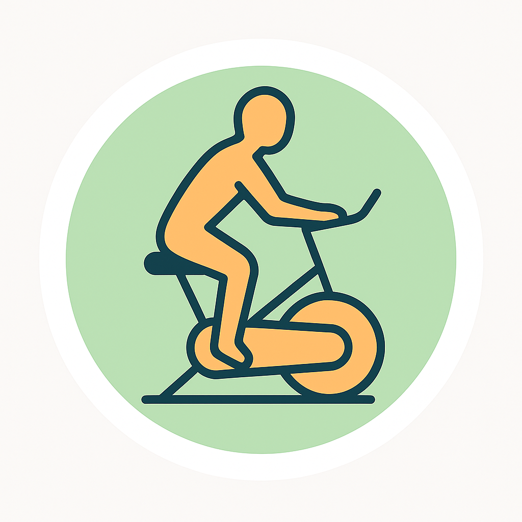 Icon Mensch auf Fahrradergometer